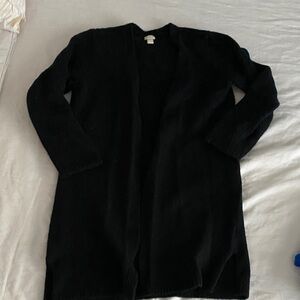 J.Crew Factory Black Open Front Women's Sweater